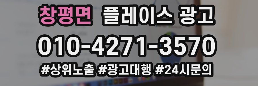 창평면 플레이스 광고