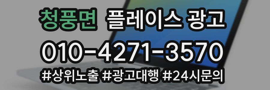 청풍면 플레이스 광고
