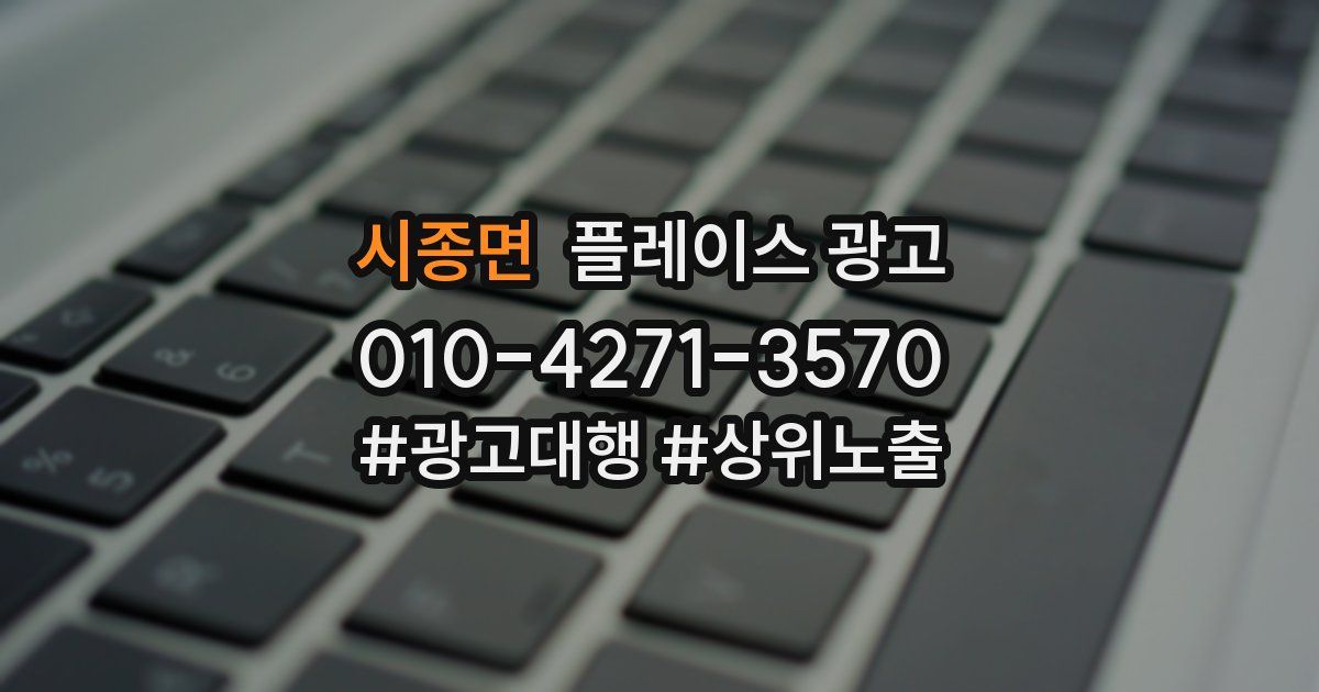 시종면 플레이스 광고