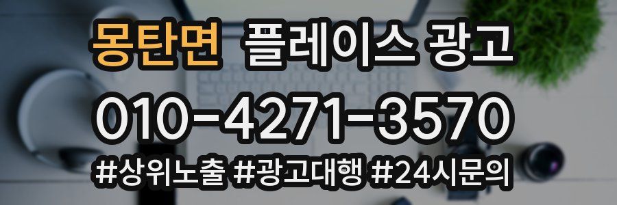 몽탄면 플레이스 광고
