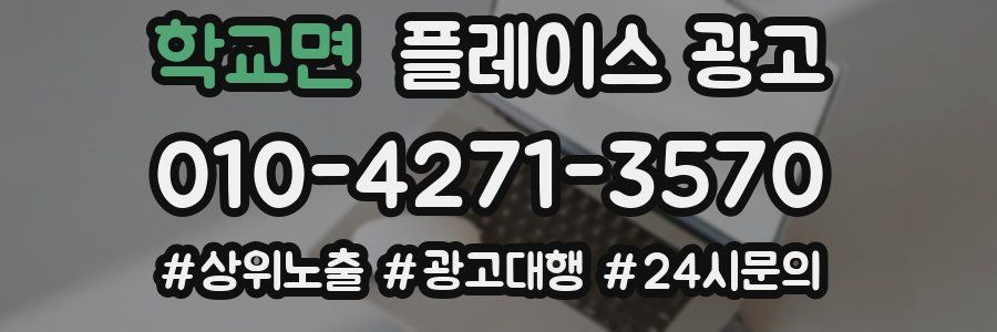학교면 플레이스 광고