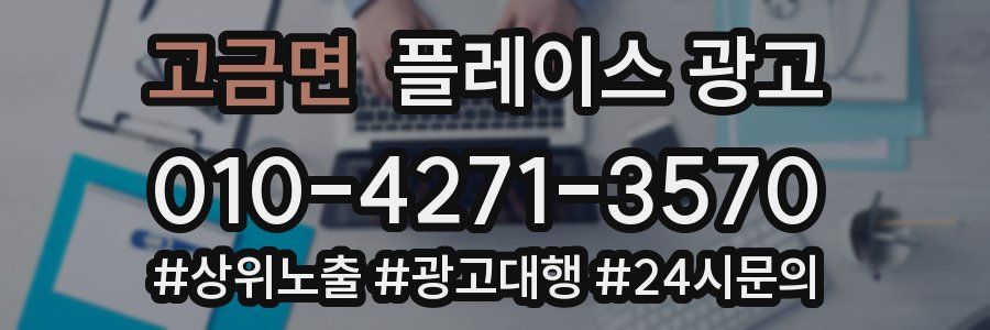 고금면 플레이스 광고