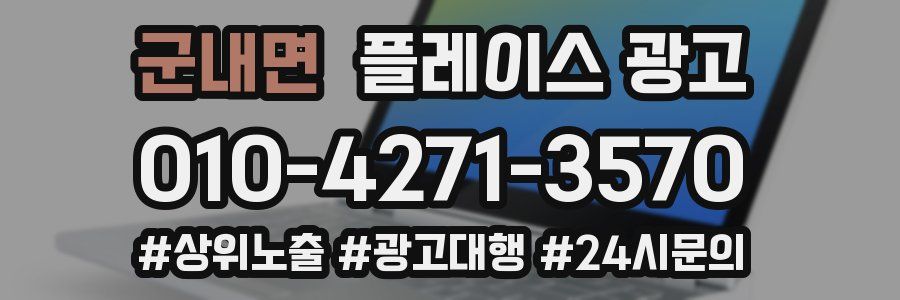 군내면 플레이스 광고