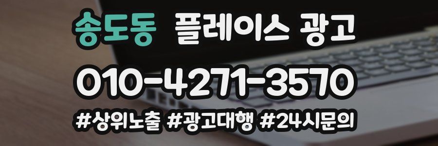 송도동 플레이스 광고