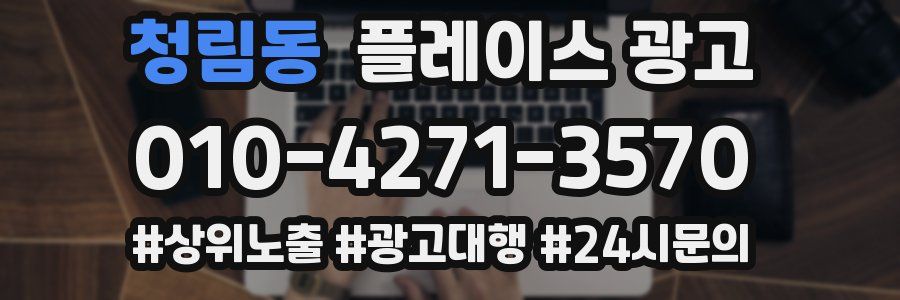 청림동 플레이스 광고