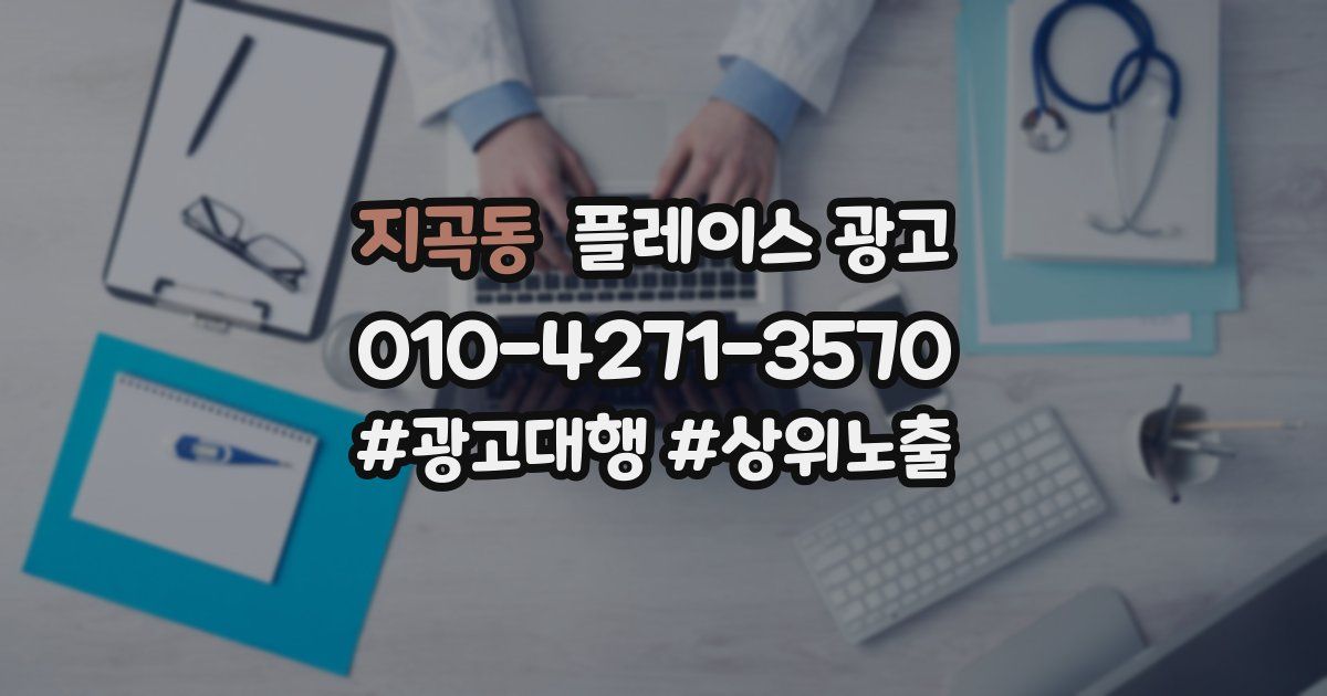 지곡동 플레이스 광고