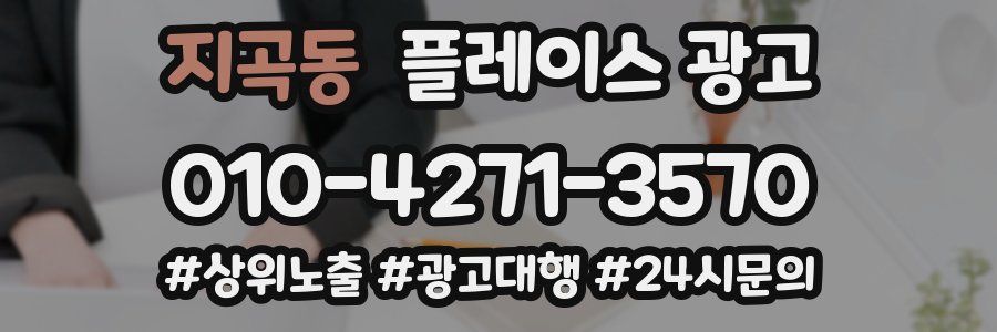 지곡동 플레이스 광고