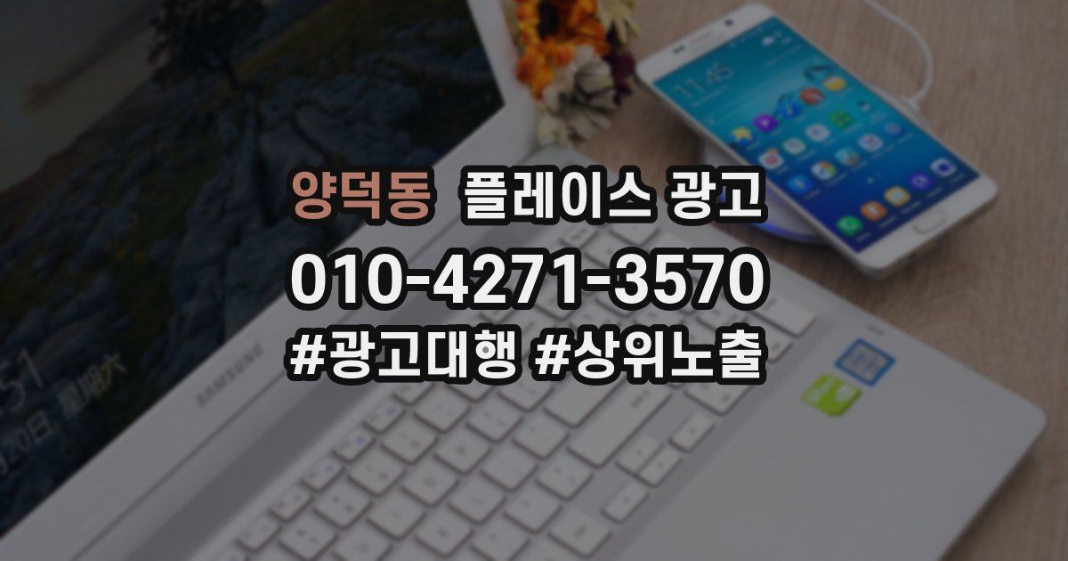 양덕동 플레이스 광고