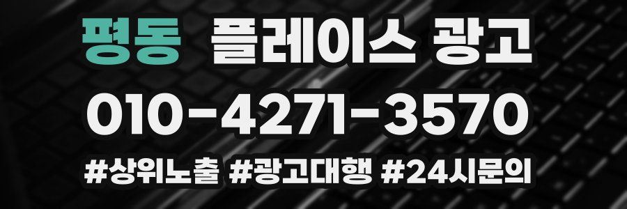 평동 플레이스 광고