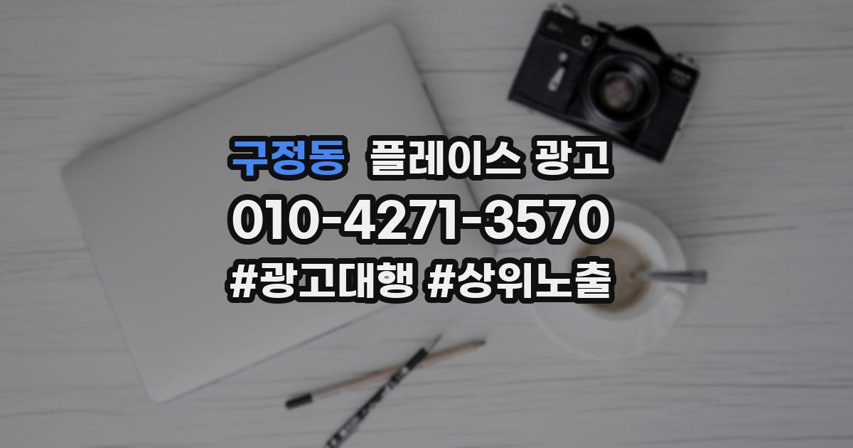 구정동 플레이스 광고