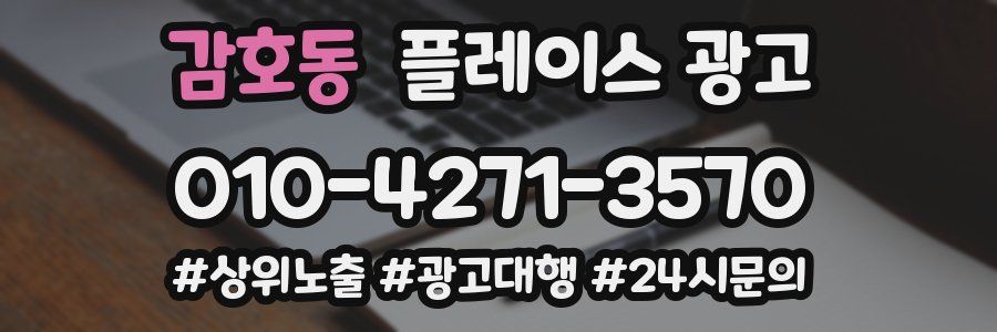 감호동 플레이스 광고