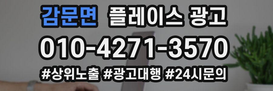 감문면 플레이스 광고