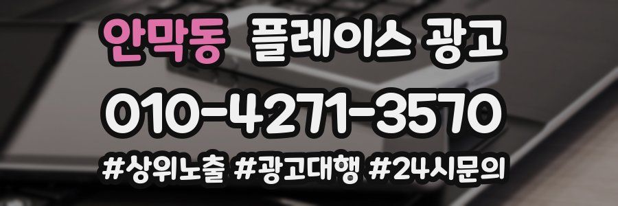 안막동 플레이스 광고