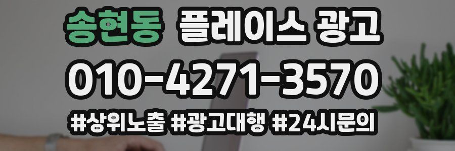 송현동 플레이스 광고