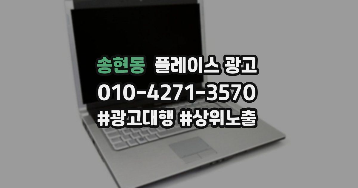 송현동 플레이스 광고