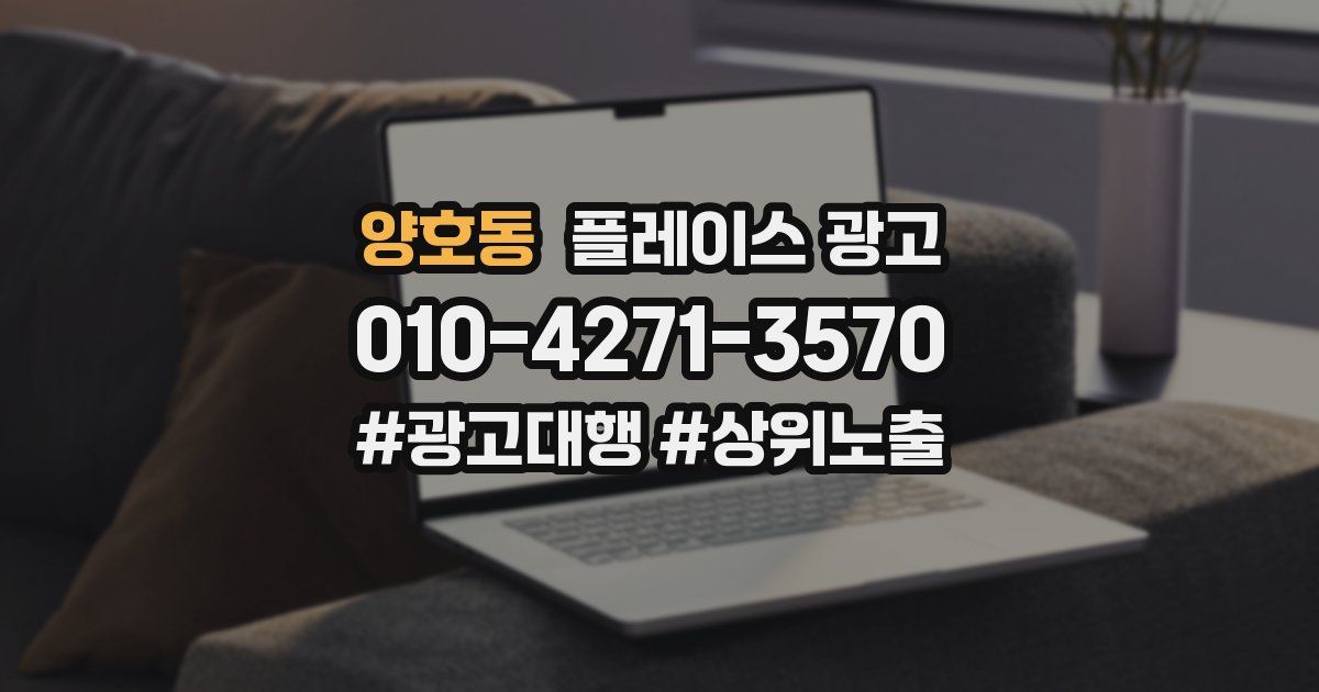 양호동 플레이스 광고