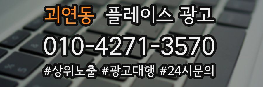 괴연동 플레이스 광고
