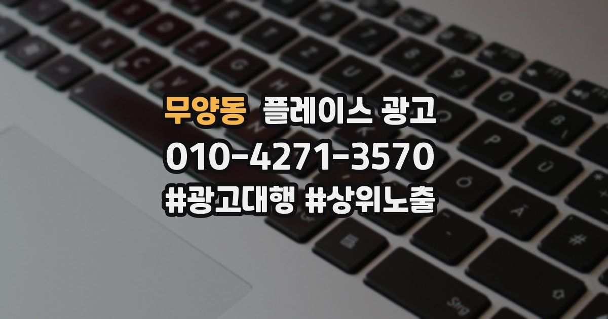 무양동 플레이스 광고