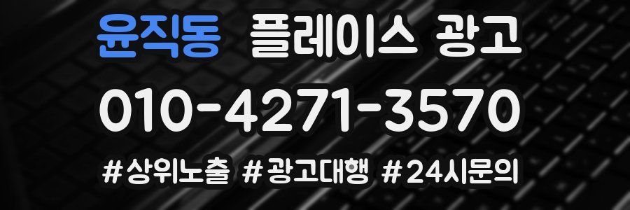 윤직동 플레이스 광고