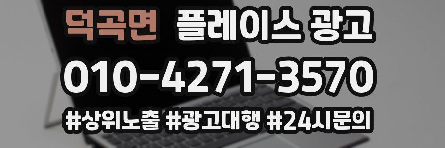 덕곡면 플레이스 광고