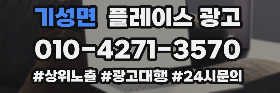 기성면 플레이스 광고