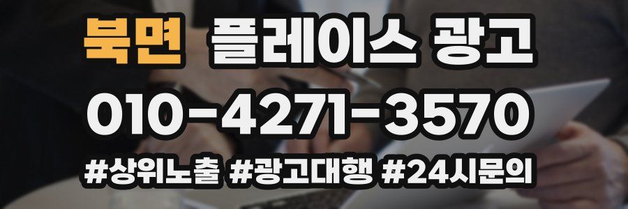 북면 플레이스 광고