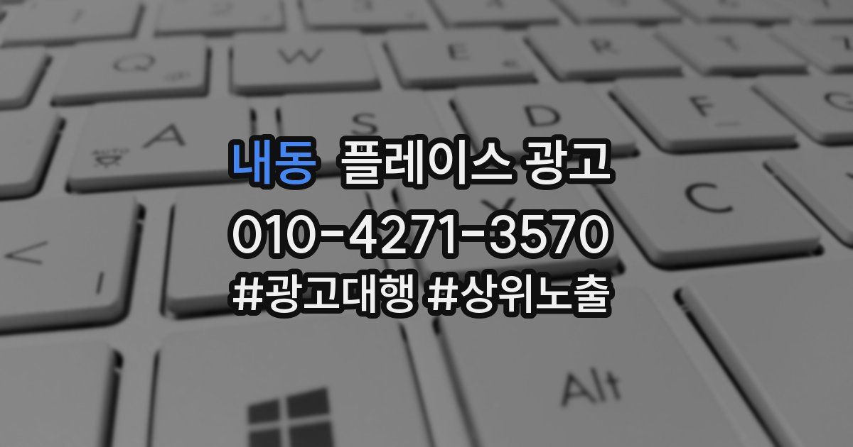 내동 플레이스 광고