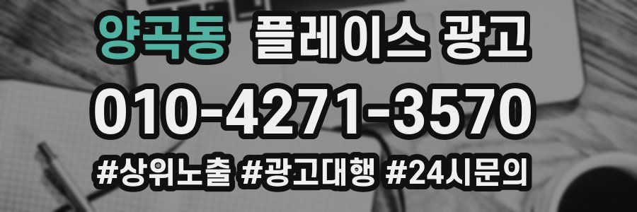 양곡동 플레이스 광고