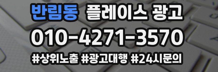 반림동 플레이스 광고