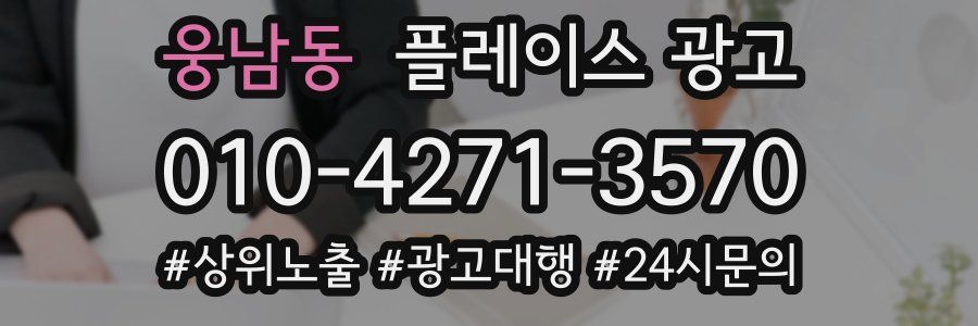 웅남동 플레이스 광고