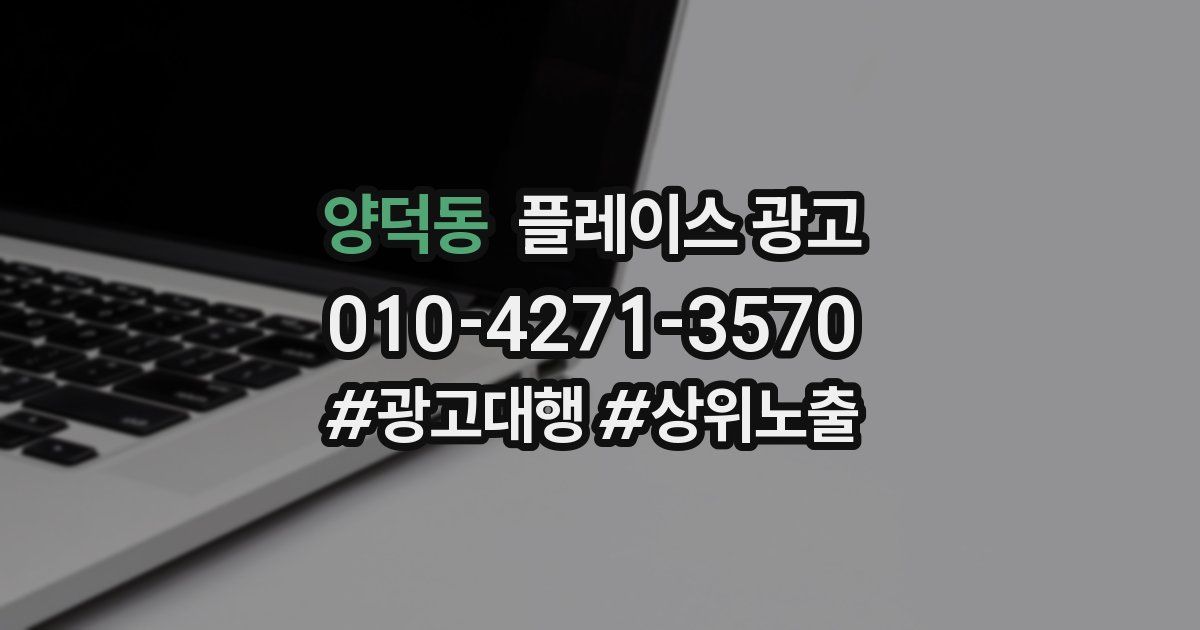 양덕동 플레이스 광고