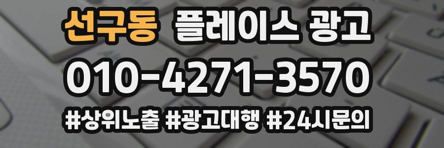 선구동 플레이스 광고