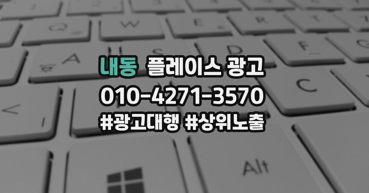 내동 플레이스 광고