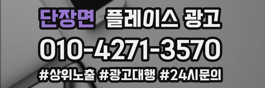 단장면 플레이스 광고