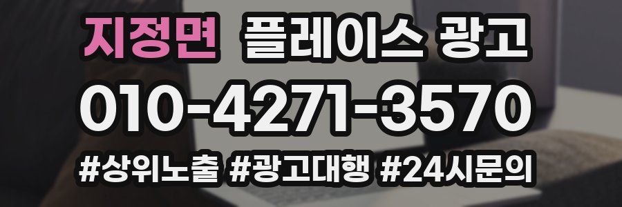 지정면 플레이스 광고