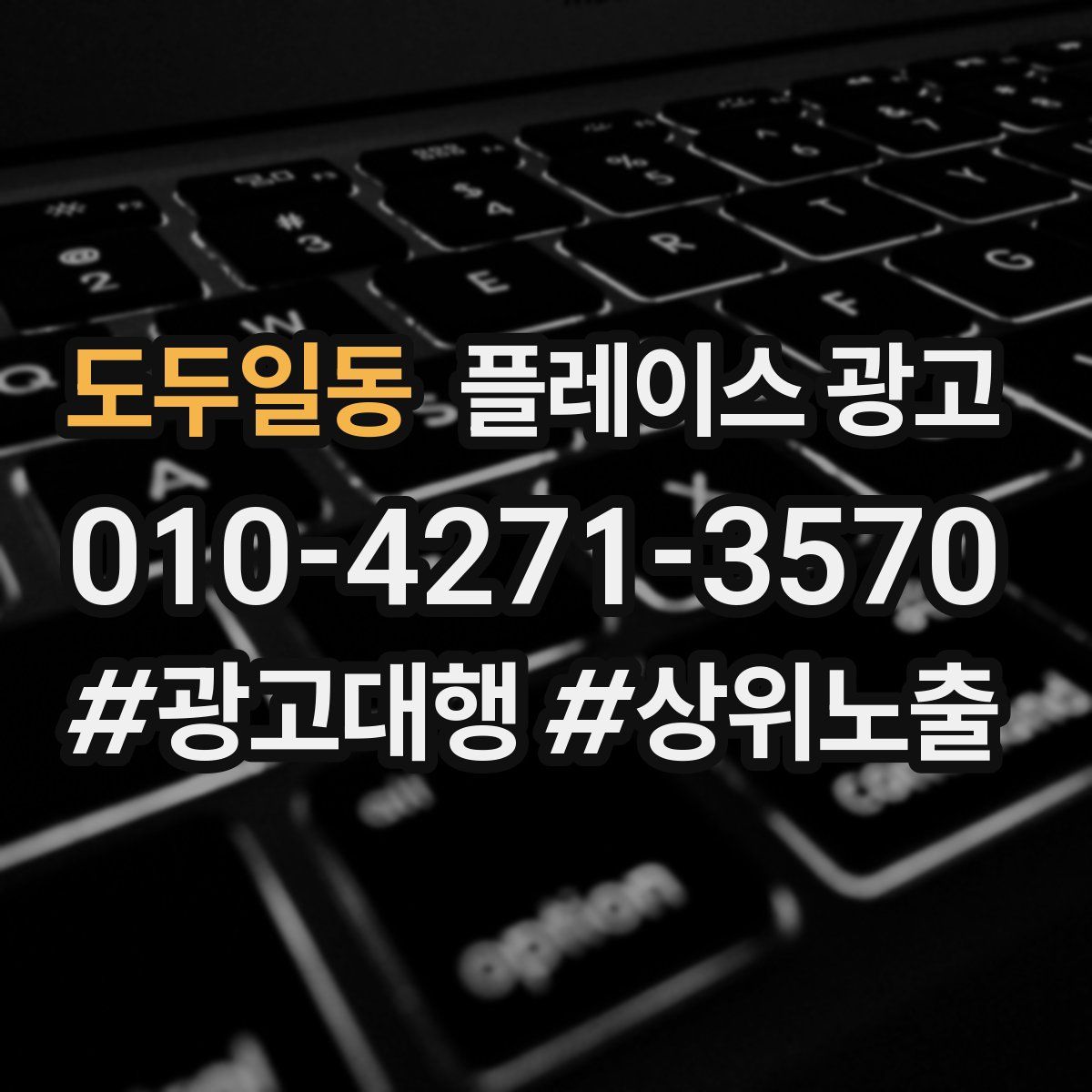 도두일동 플레이스 광고