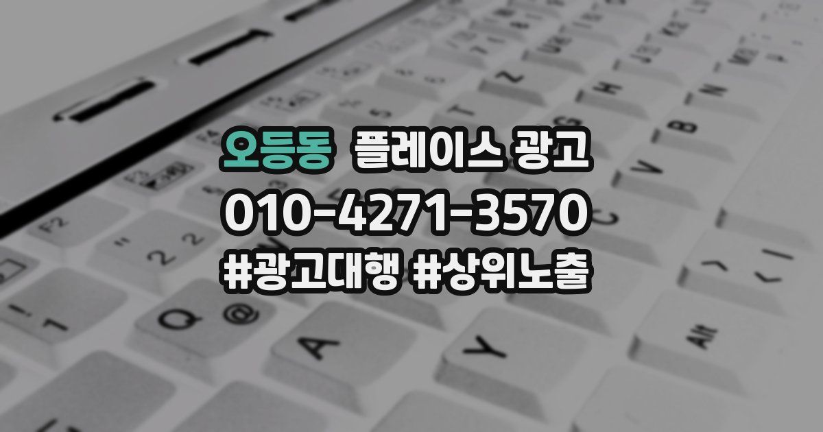 오등동 플레이스 광고
