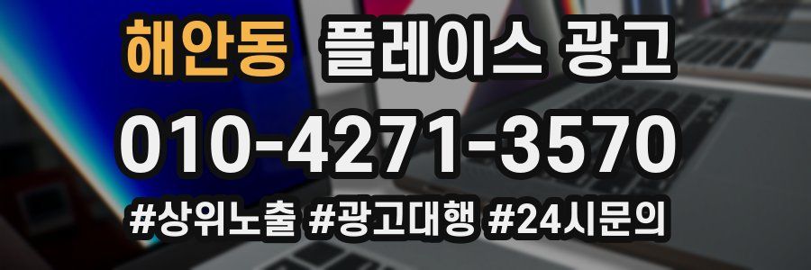 해안동 플레이스 광고