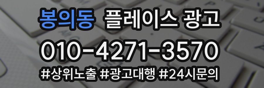 봉의동 플레이스 광고