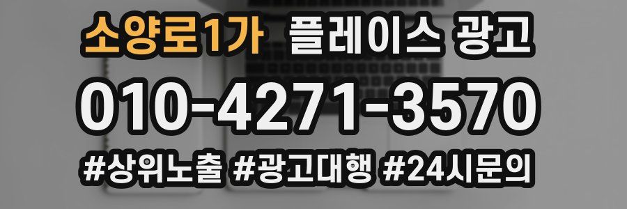 소양로1가 플레이스 광고