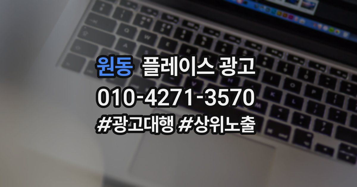 원동 플레이스 광고