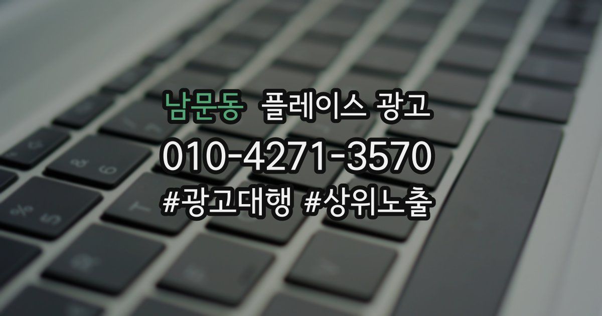 남문동 플레이스 광고