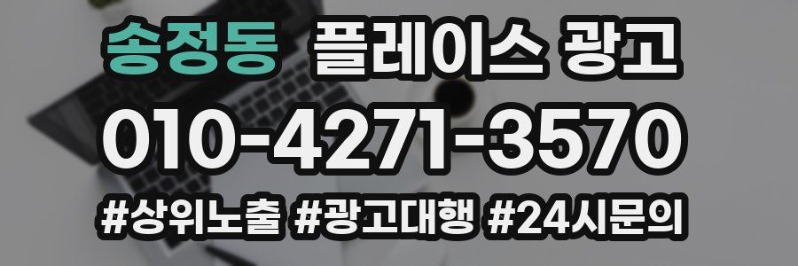 송정동 플레이스 광고