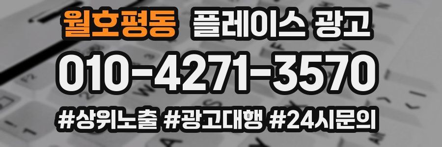 월호평동 플레이스 광고