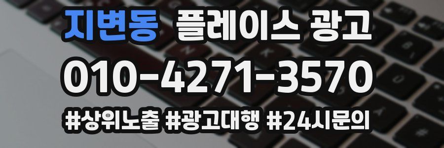 지변동 플레이스 광고