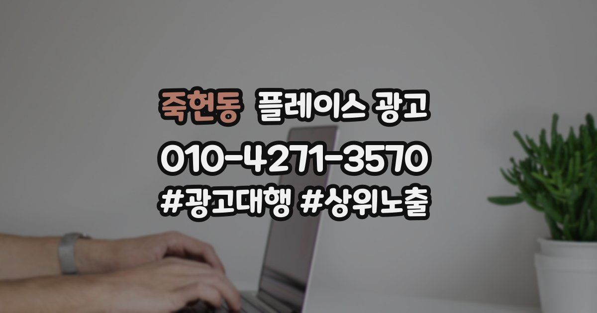 죽헌동 플레이스 광고