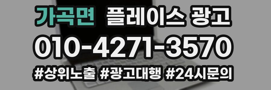 가곡면 플레이스 광고