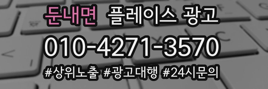 둔내면 플레이스 광고