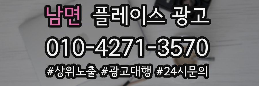 남면 플레이스 광고