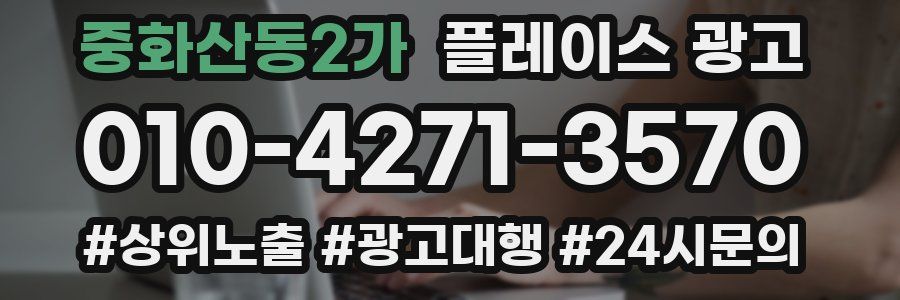 중화산동2가 플레이스 광고